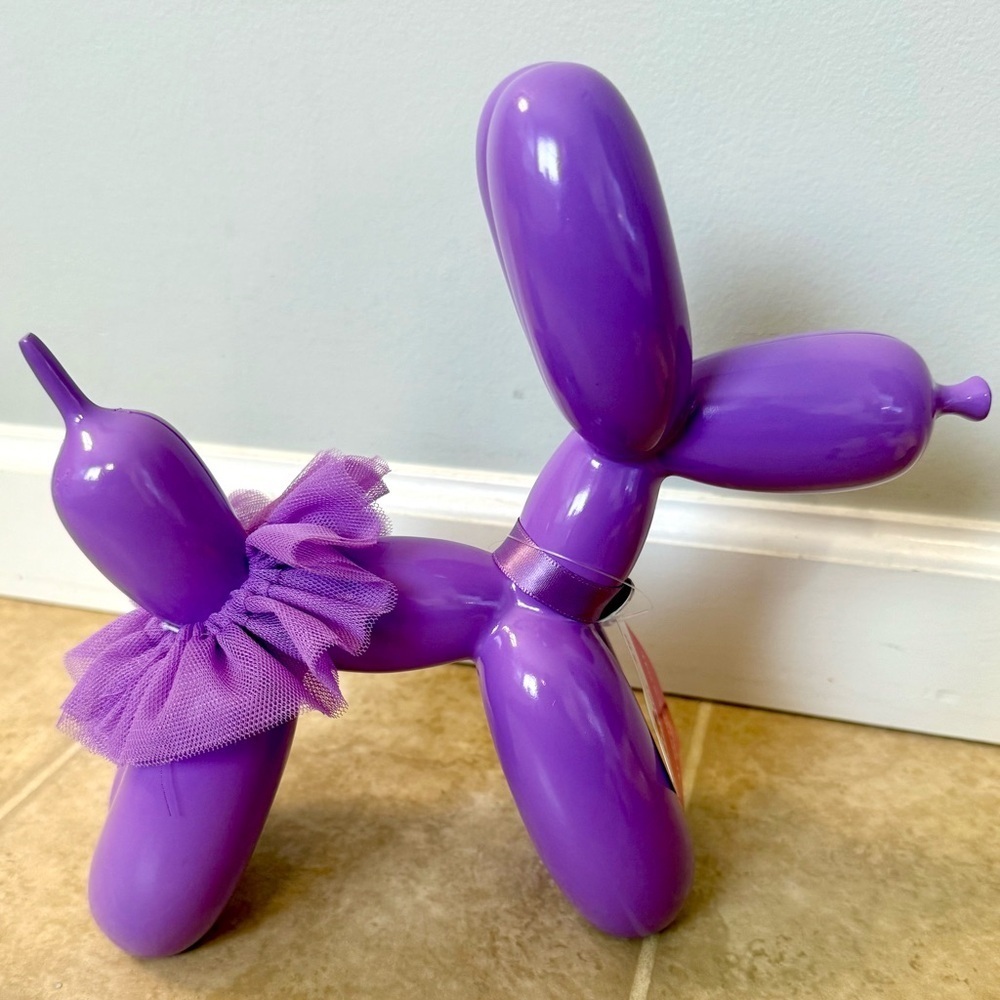 Unique Adorable Purple Balloon Dog Sculpture- Celebrate- Valentines Day Decor